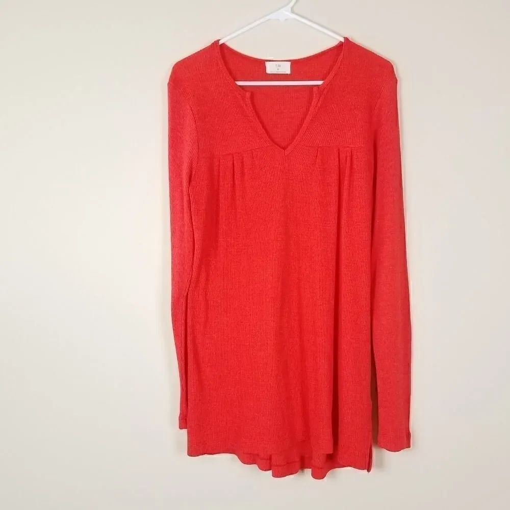 T.la Anthropologie Tangerine Waffle Knit Tip